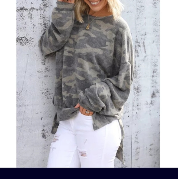 SALE❣camouflage Hi-Lo split sides to - Picture 4 of 11